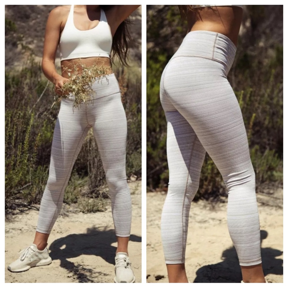 Athleta High Rise Jacquard Chaturanga 7/8 Leggings Small